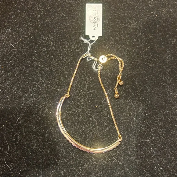 NWT Park Lane Purple Swarovski crystals bracelet, Pull chain closure - Picture 3 of 7